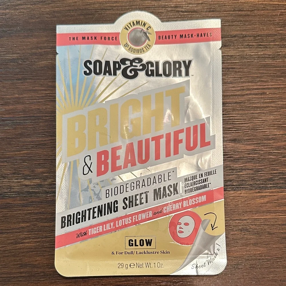 5/$25 Soap & Glory Bright & Beautiful Biodegradable Sheet Mask